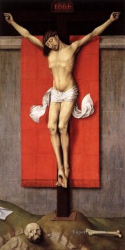 Crucifixión Díptico panel derecho pintor religioso Rogier van der Weyden religioso cristiano Pinturas al óleo